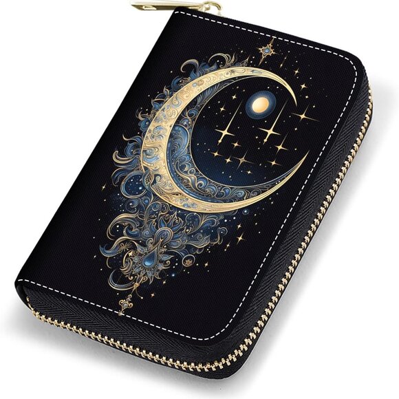 Credit Card Holder Wallets Faux Leather RFID Blocking Small Card Case for Women - Picture 1 of 7